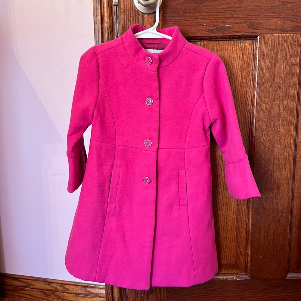 Janie and Jack Pink Pea Coat Flare Sleeve